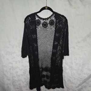 Liz Claiborne - Black Fishnet Drawstring